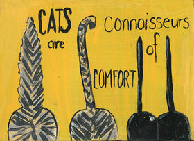 Cats Are Connoisseurs of Comfort Print by Summer Batini